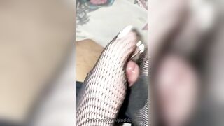 Goddessfendi 2022-01-08-2323753608-Watch me grip him with my sexy fishnets  He explodes all over them and makes a big mess. He still wants mor
