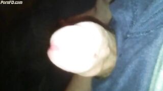 Fat Monster cock gets jerked and werked over at home in bed